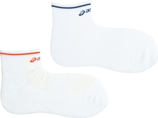 【ASICS/アシックス】 2足組ソックス(パイル) ホワイトxオレンジ ユニセックス アシックス